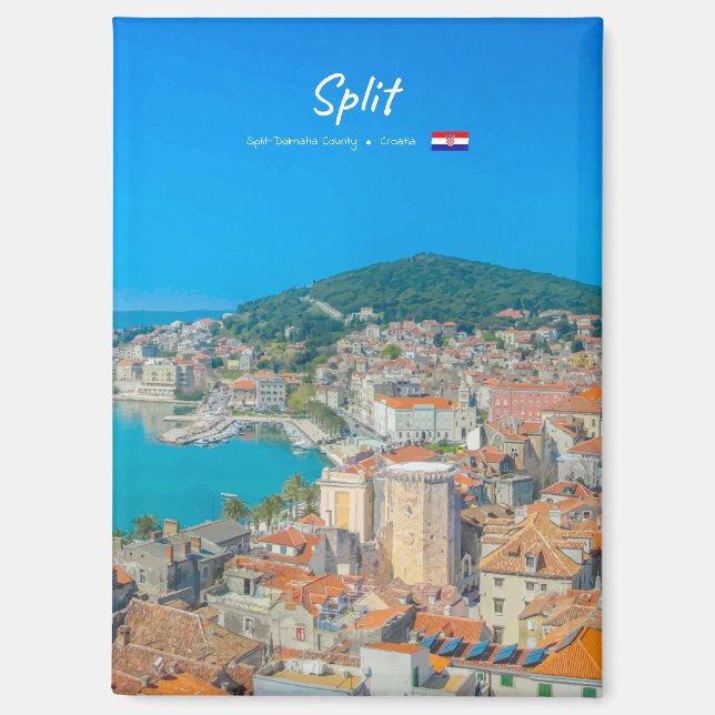 Imán Split, Croacia - Apartamento en la Ciudad Costera (Anverso)