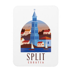 Imán Split Croacia Dalmatia Vintage