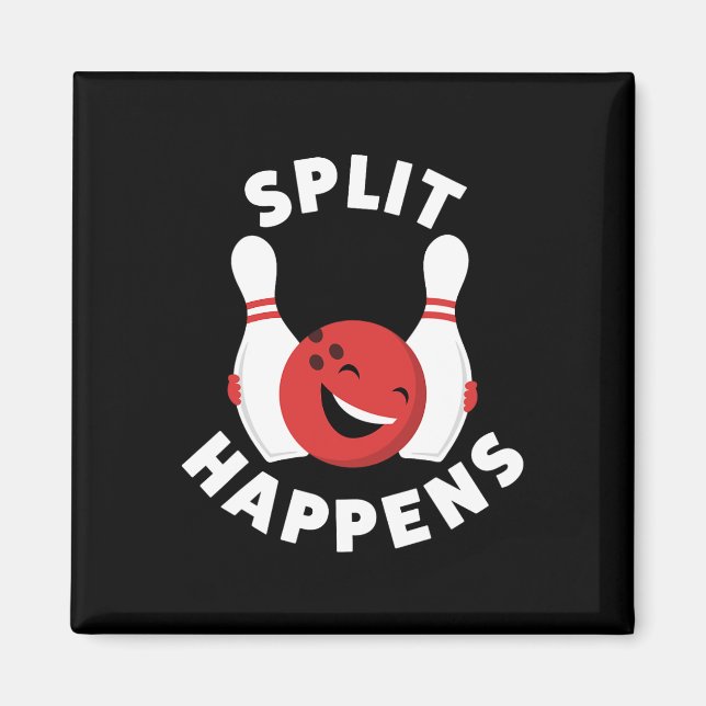 Imán Split Ocurre Graciosamente Camisa De Boliche Para  (Frente)