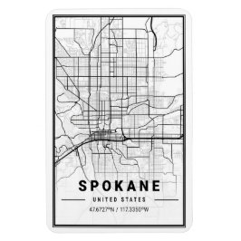 Imán Spokane Washington USA Travel City Map