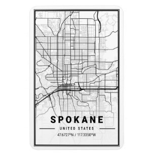 Imán Spokane Washington USA Travel City Map