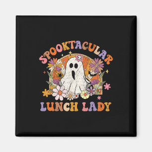 Imán Spooktacular Lunch Lady Happy Halloween Spooky Mat