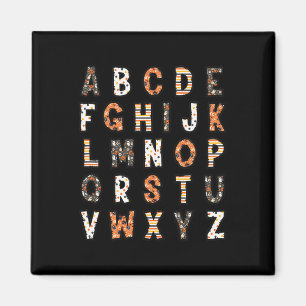 Imán Spooky Halloween Teachet Alphabet
