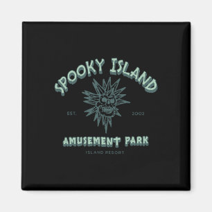 Imán Spooky Island Retro Halloween Skull 90 Halloween
