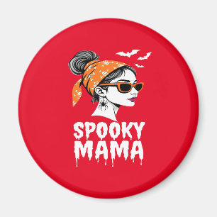Imán Spooky Mama Halloween Retro Design