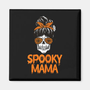 Imán Spooky Mama Lazy Halloween Disstume Skull Messy Bu