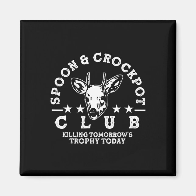 Imán Spoon and Crockpot Club Mañana Trofeo Deer Hun (Frente)