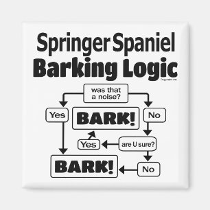 Imán Springer Spaniel Barking Logic