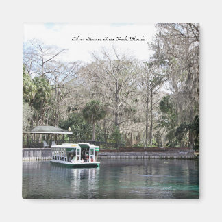 Imán Springs plateados, Florida, barco con fondo de cri