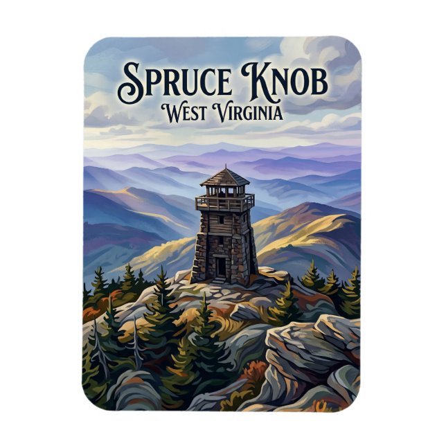 Imán Spruce Knob Virginia Occidental (Vertical)