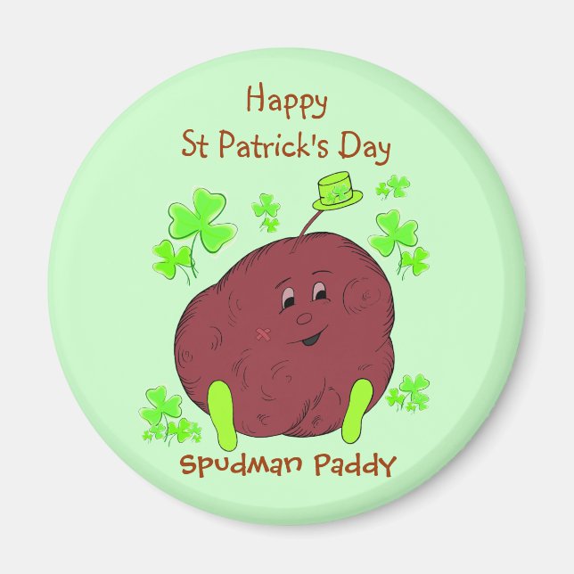Imán Spudman Paddy Día de San Patricio (Frente)