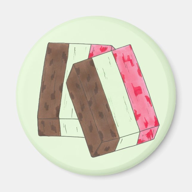 Imán Spumoni Italian Gelato Ice Cream Dessert Spumone (Frente)