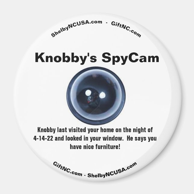 Imán SpyCam de Knobby es tu hogar (Frente)