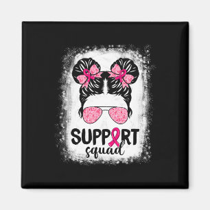Imán Squad Messy Bun Guerrero Rosa Cáncer de Mama