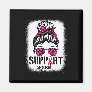 Imán Squad Messy Bun Guerrero Rosa Cáncer de Mama