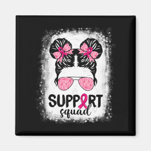 Imán Squad Messy Bun Guerrero Rosa Cáncer de Mama