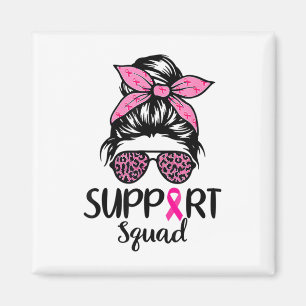 Imán Squad Messy Bun Leopard Pink Breast Cancer