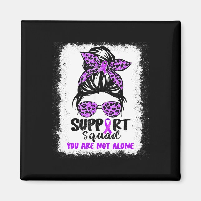 Imán Squad Messy Bun Purple Warrior Alzheimer A (Frente)