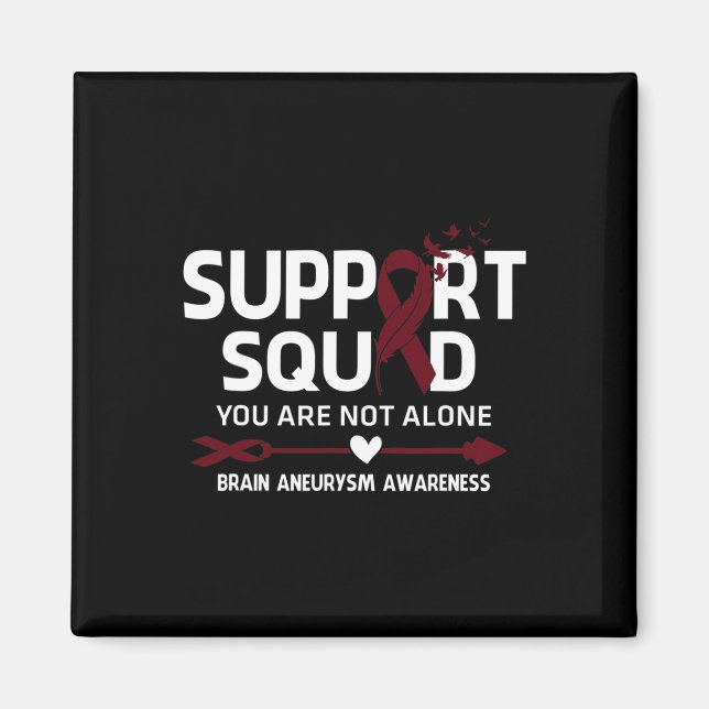 Imán Squad Warrior Brain Aneurysm Awareness Fea (Frente)