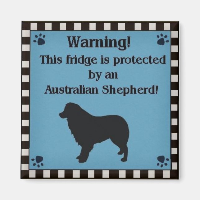 Imán Square Aussie Magnet Blue (Frente)