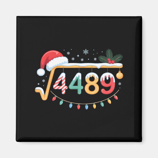 Imán Square Root 4489 Funny 67 Meme Math Teacher 6 7 Ch (Frente)