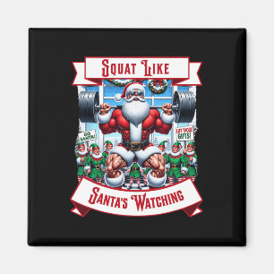 Imán Squat Like Santa's Watching Elf Xmas Matching Chri