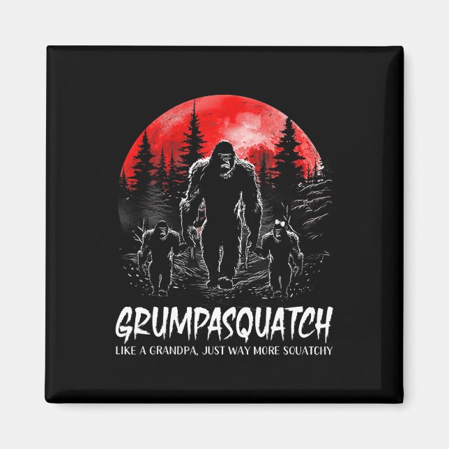 Imán Squatch Funny Bigfoot Dad Sasquatch Yeti Fathers D (Frente)