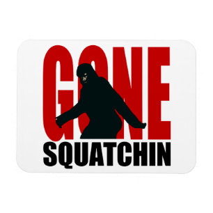 Imán Squatchin ido - negro y rojo