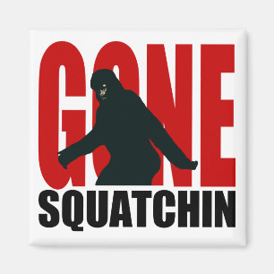 Imán Squatchin ido - negro y rojo