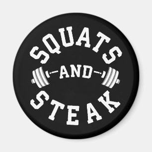 Imán Squats and Steak Day - Día de fugas - Divertido en