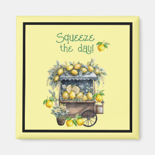 Imán Squeeze The Day - Carro de limón