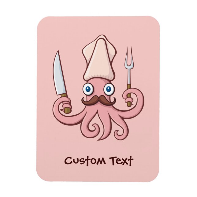 Imán Squid Chef Personalizado (Vertical)