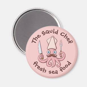 Imán Squid Chef Personalizado