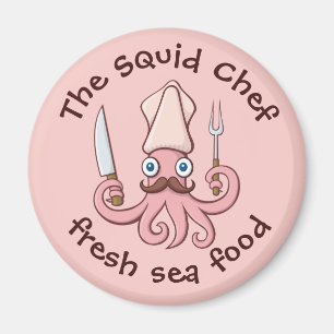 Imán Squid Chef Personalizado