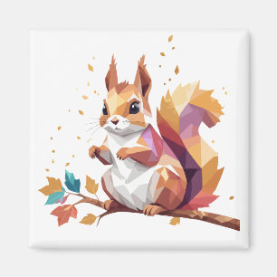 Imán Squirrel Playful Adorable Fun Animal Colorful Guay