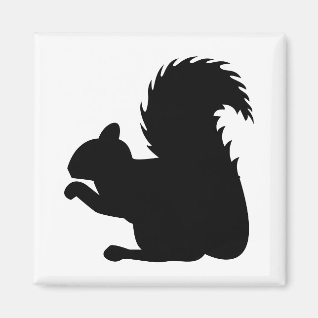 Imán Squirrel Silhouette (Frente)
