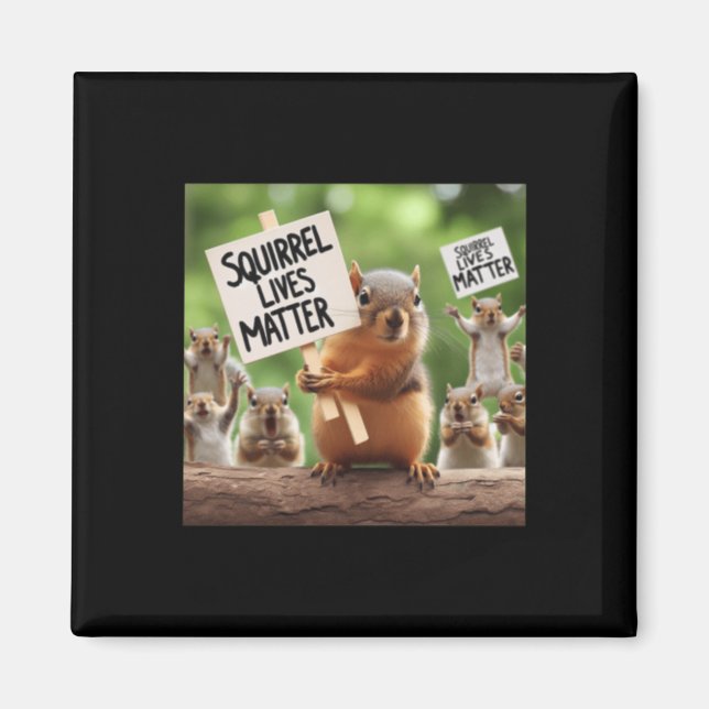 Imán Squirrel vive Pegatina (Frente)