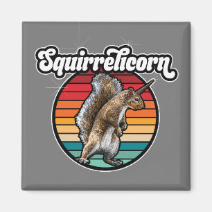 Imán Squirrelicorn - unicornio de ardilla divertida