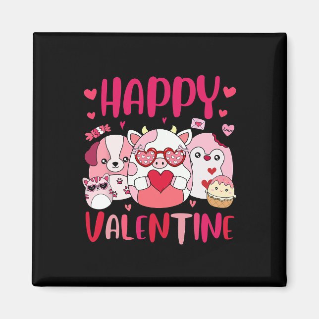 Imán Squish Squad Feliz Regalos De San Valentín Para Ni (Frente)
