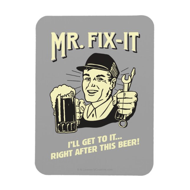 Imán Sr. Fixit: Después de esta cerveza (Vertical)