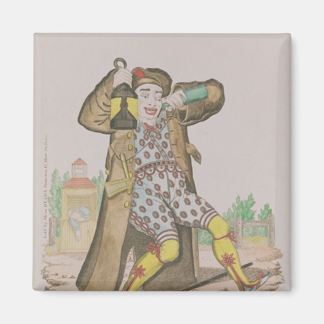 Imán Sr. Grimaldi como Payaso, iluminando el (Frente)