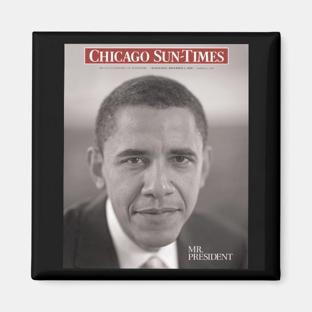 Imán Sr. Presidente Obama Magnet (Frente)