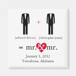 Imán Sr. y Sr. Do the Math Save the Date Magnet