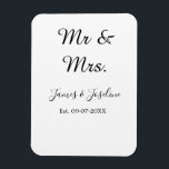 Imán Sr y Sra agregar nombre est. Fecha año bodas parej<br><div class="desc">Para amantes como nosotros</div>