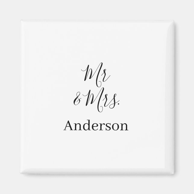 Imán Sr y Sra añaden nombre de familia fecha año favor  (Frente)