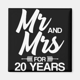 Imán Sr. y Sra. Durante 20 años 20º Aniversario Boda