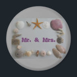 Imán Sr. y Sra. Honeymoon<br><div class="desc">El Sr. y la Sra. Sea Shell diseño</div>