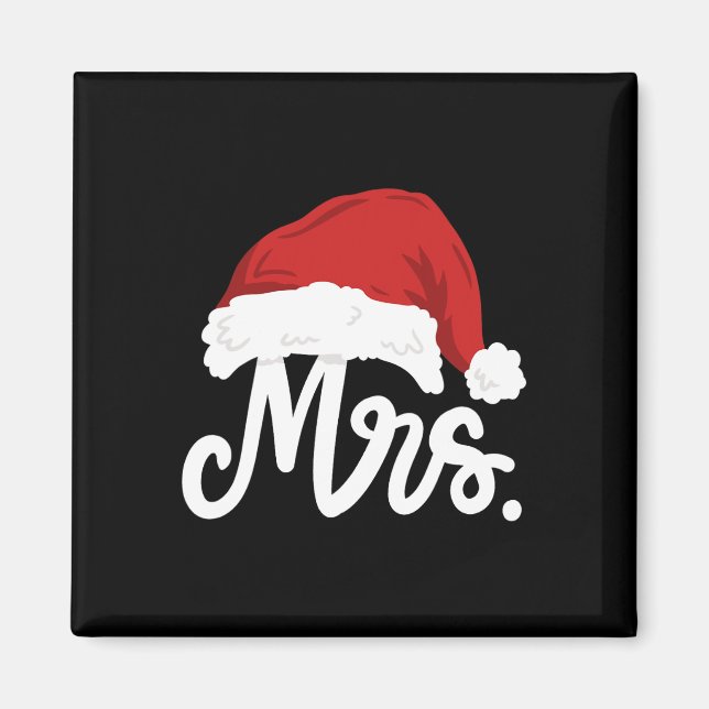 Imán Sr. y Sra. Santa Claus Parejas Navidades (Frente)