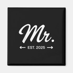 Imán Sra. Est. 2025 Fiesta de la boda recién casada Sr.