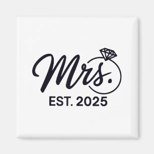 Imán Sra. Est. 2025 Sólo Parejas Bodas Casadas Sr. Y
